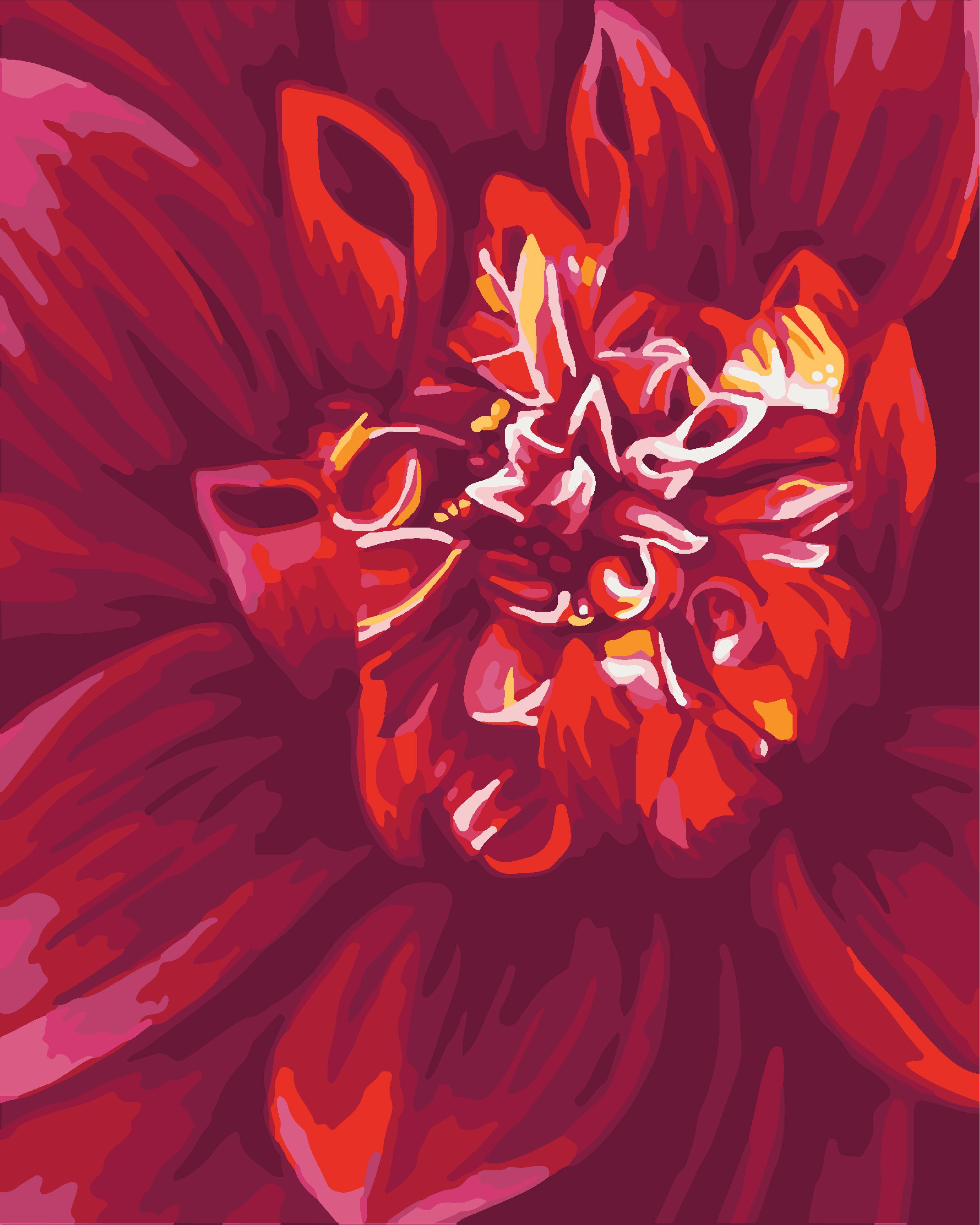 Картина по номерам Идейка Алый георгин 40x50 см (KH2092)