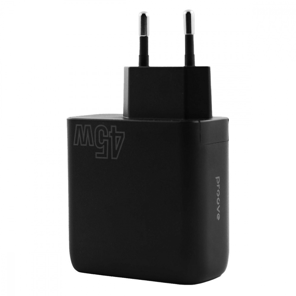 Зарядний пристрій мережевий Proove Silicone Power 45 W Type-C+USB Black - фото 3