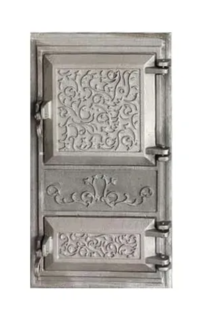 Дверка для печи и камина спарена чугунная 265х480 мм (0001)