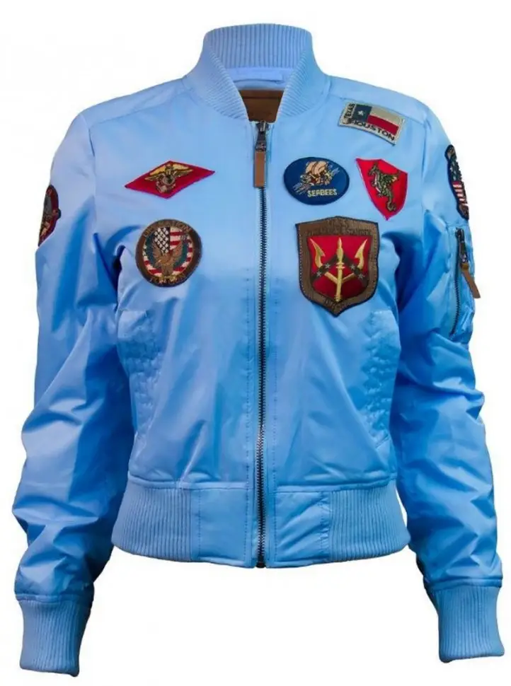 Бомбер Top Gun Miss MA-1 jacket patches S Light Blue (TGJ1573P-SBS) - фото 1