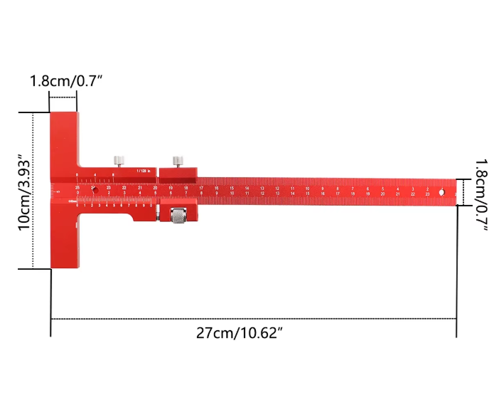 Штангенциркуль Т-подобный 270 мм алюминиевая линейка (1005007060574957) - фото 6 Штангенциркуль Т-подобный 270 мм алюминиевая линейка (1005007060574957) - фото 6