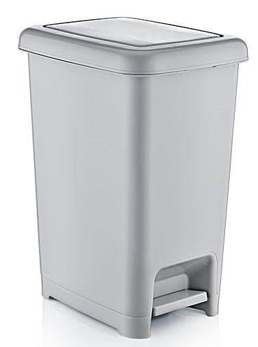 Мусорное ведро Slim с педалью для мусора и пищевых отходов Dunya 15л темно-серое Мусорное ведро Slim с педалью для мусора и пищевых отходов Dunya 15л темно-серое