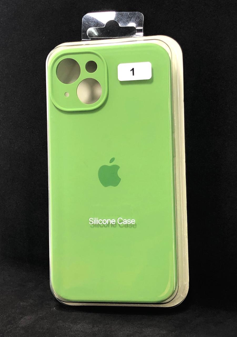 Чехол для телефона iPhone 14Plus Silicone Case FULL Camera №1 green - фото 1