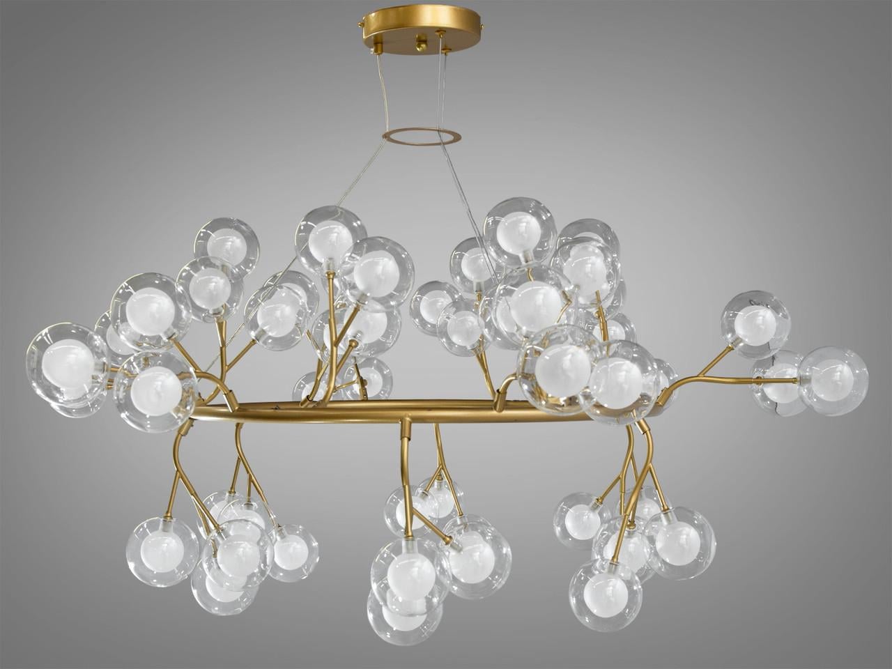 Люстра Світлячок Y889-54B GD Золотий/Сатин