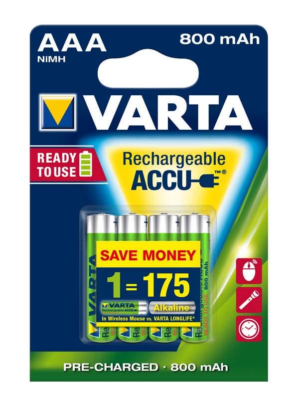 Акумулятор Varta Ni-Mh R03 800 mAh/4bl Ready 2 Use