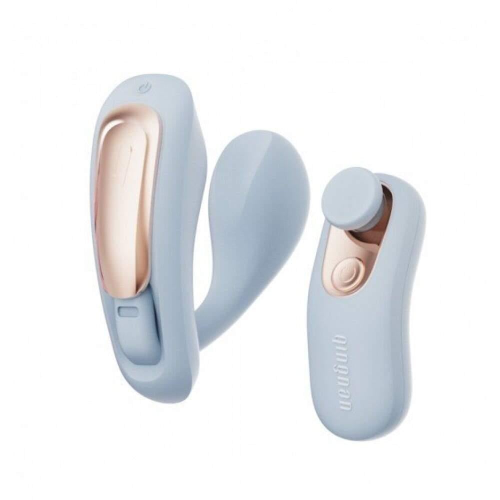 Вибратор в трусики Qingnan No.6 Wireless Control Beige с пультом Голубой (38023986)
