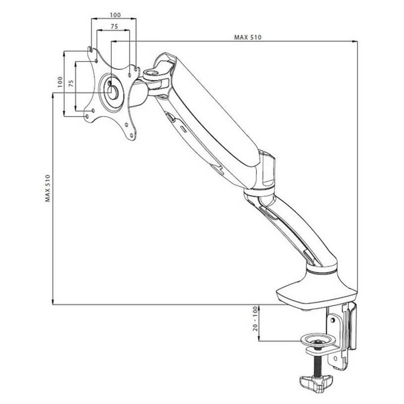 Кронштейн для монітора Iiyama DS3001C-B1 настільний 10-27" Чорний (22631575) - фото 11 Кронштейн для монітора Iiyama DS3001C-B1 настільний 10-27" Чорний (22631575) - фото 11