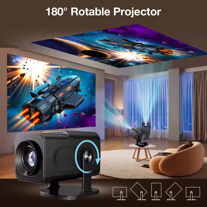 Проектор Android Led 13 64GB wifi bluetooth 2 джойстика игры HY320 Max - фото 19