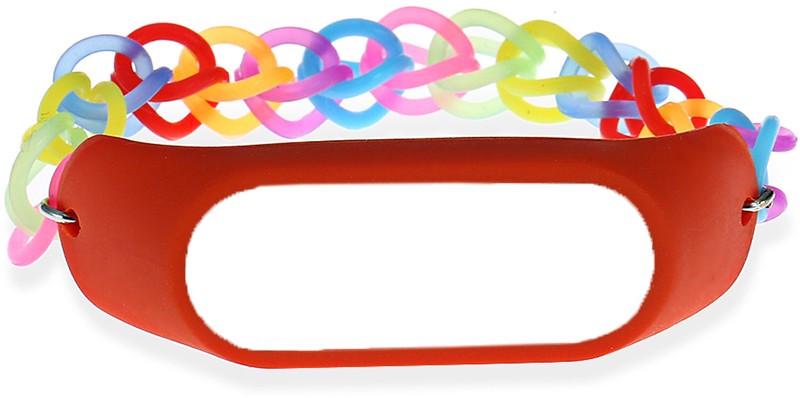 Ремешок UWatch Fashion Rainbow Color Elastic Stretch Replacement Silicone Strap For Xiaomi Band 2 Red