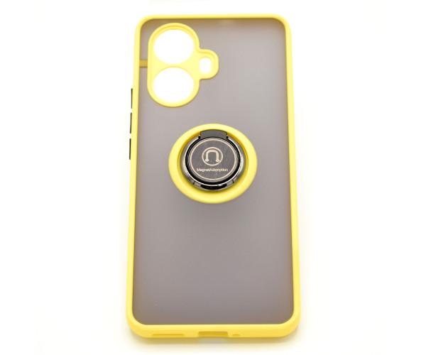 Чехол-накладка TPU Color Matte Ring для Realme 10 Pro Plus Желтый