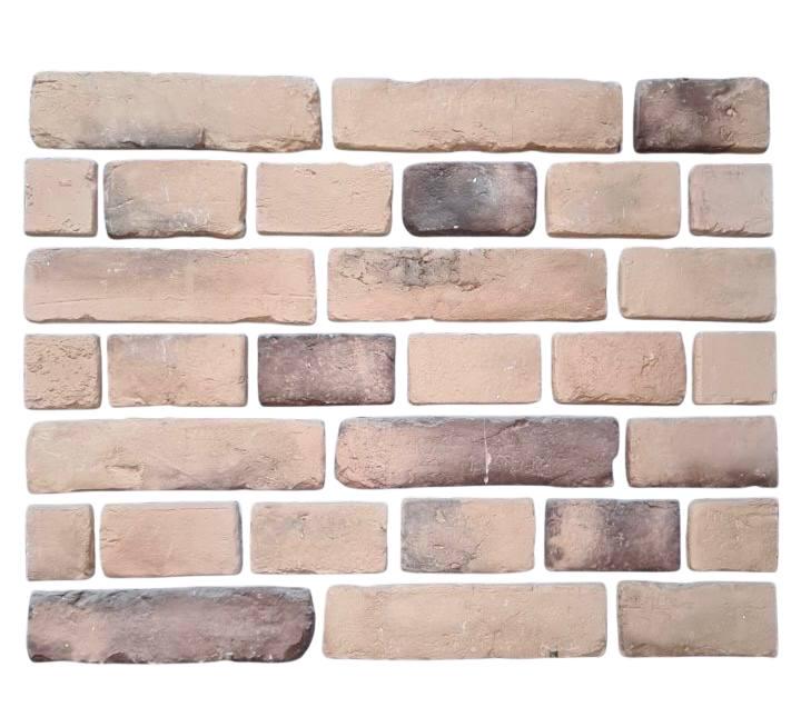 Декоративный кирпич гипсовый Старинный крашеный 270x70x15 мм Бежево-коричневый (30853685)