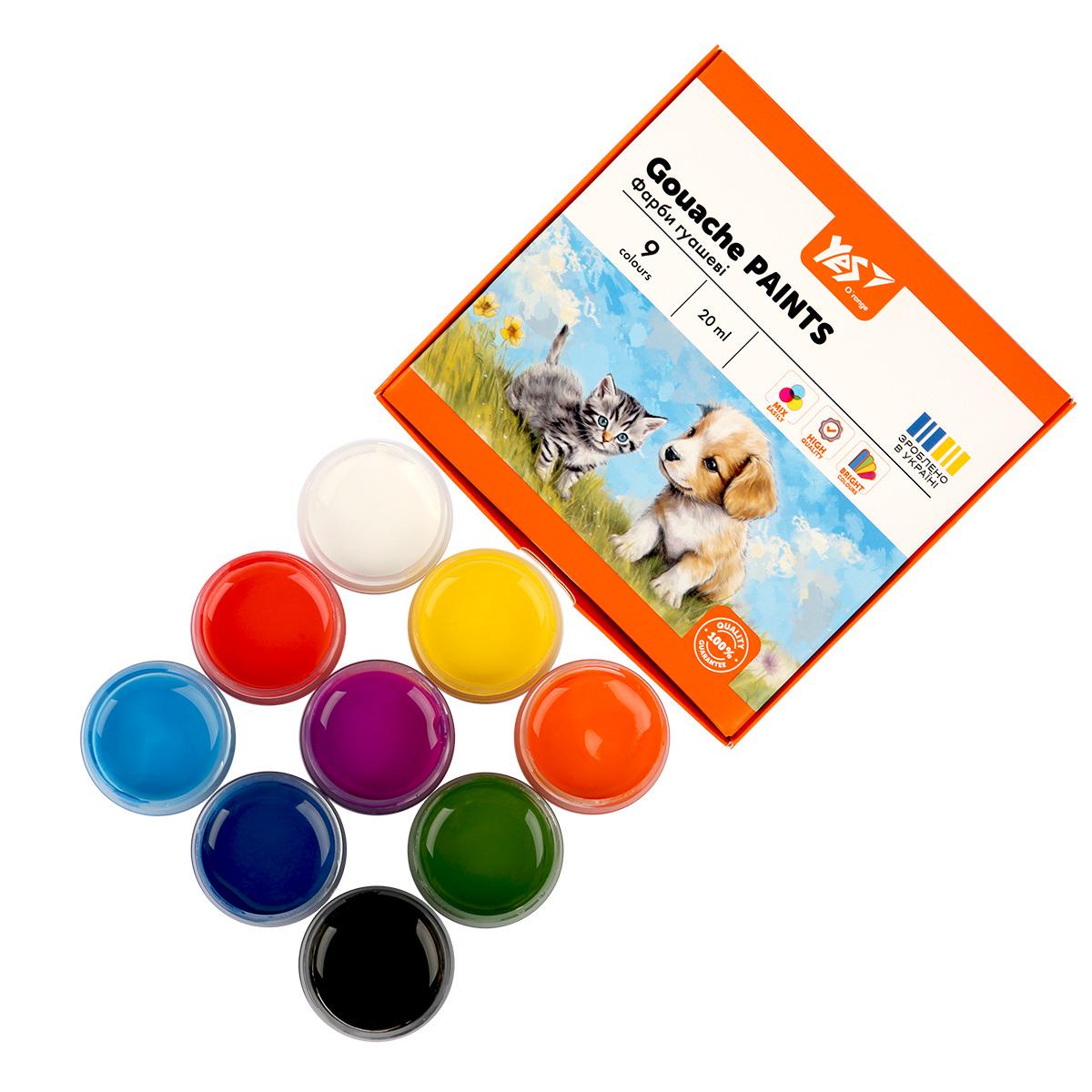 Гуашеві фарби YES Orange Line 9 кольорів (230431) Гуашеві фарби YES Orange Line 9 кольорів (230431)