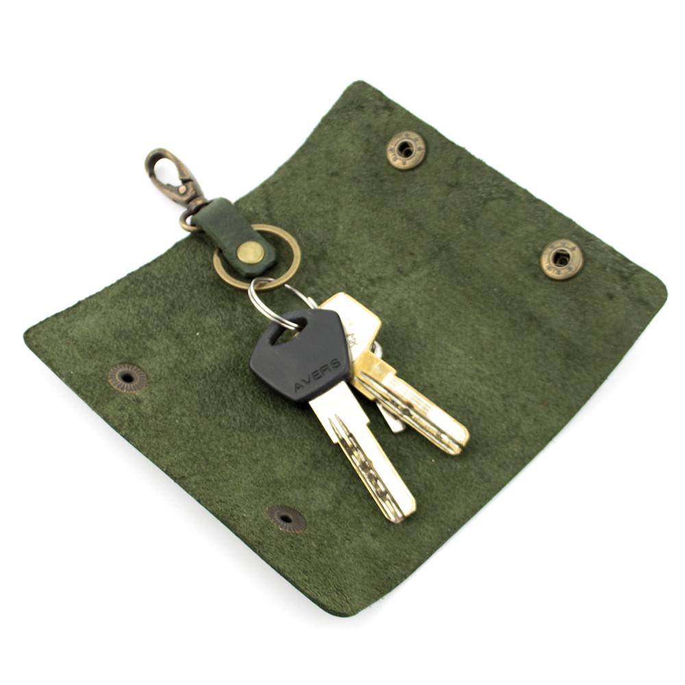 Ключниця шкіряна HandyCover HC0055 з карабіном Зелений - фото 2 Ключниця шкіряна HandyCover HC0055 з карабіном Зелений - фото 2