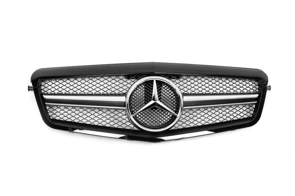 Решетка передняя AMG для Mercedes E-сlass W212 2009-2012 г. Black (86966)