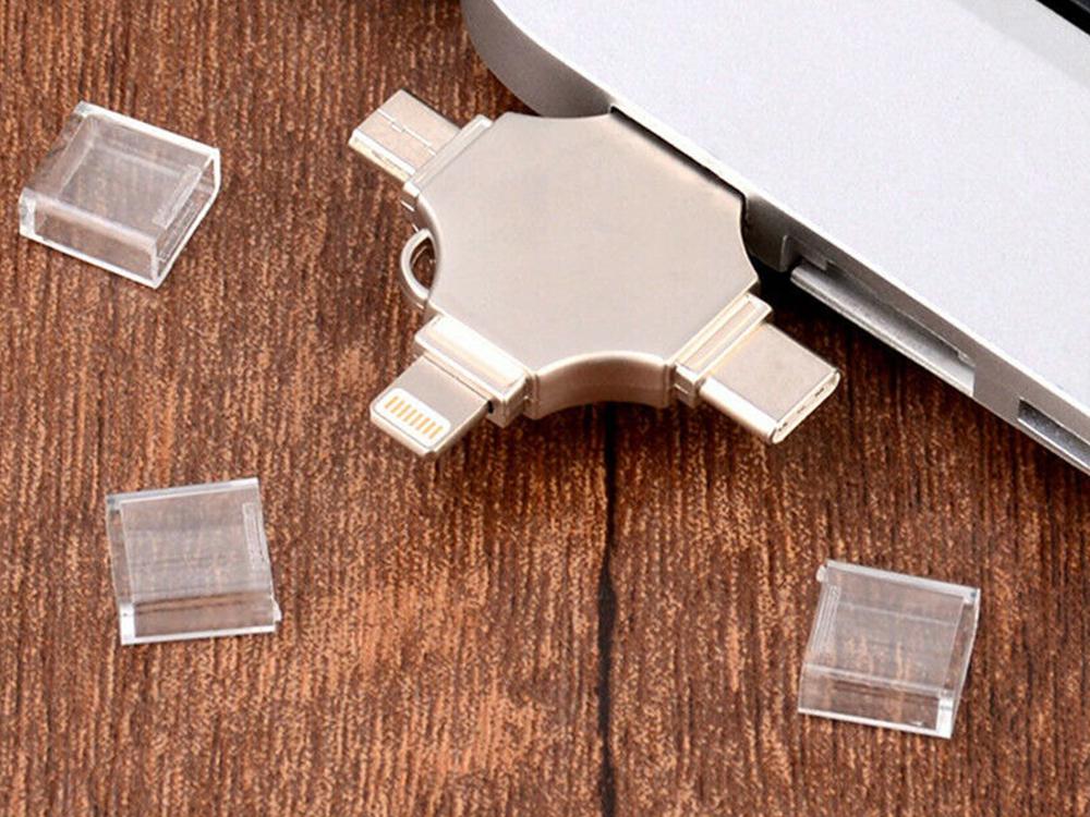 Флешка для IPhone USB3.0 iOS Micro USB Type-C 4в1 (Е1007-647-00) - фото 3 Флешка для IPhone USB3.0 iOS Micro USB Type-C 4в1 (Е1007-647-00) - фото 3