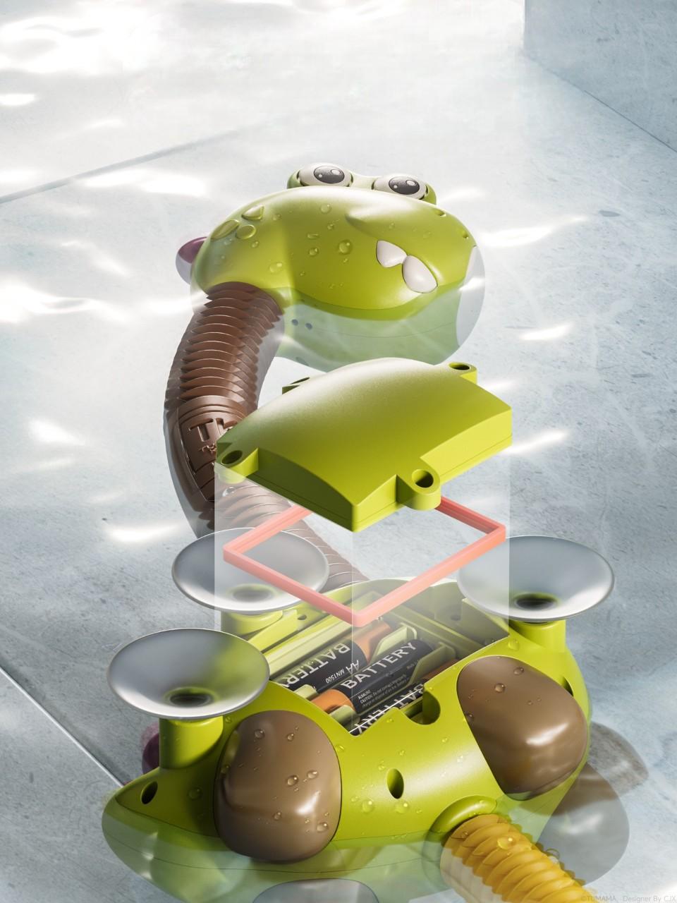 Набір ігровий для ванни Tumama веселий динозавр з водяним душем Різнокольоровий - фото 10