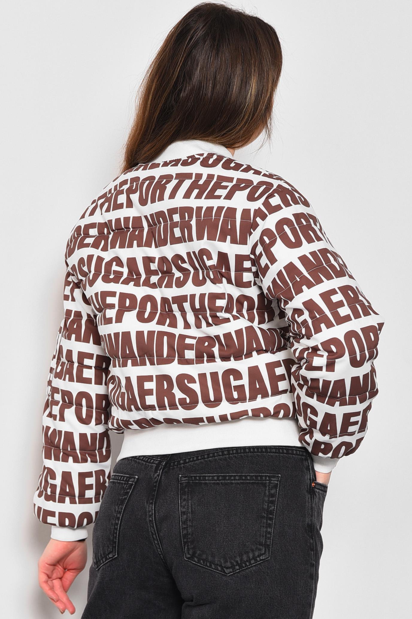 Куртка женская демисезонная с принтом XS-S Белый (175159) - фото 3 Куртка женская демисезонная с принтом XS-S Белый (175159) - фото 3