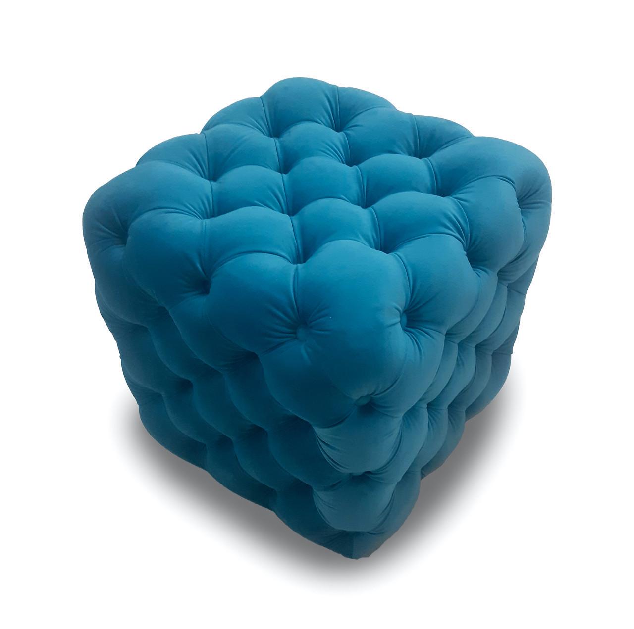 Пуф Mebelle Cubic велюр 45x45x45 см Блакитний (0235) - фото 1 Пуф Mebelle Cubic велюр 45x45x45 см Блакитний (0235) - фото 1
