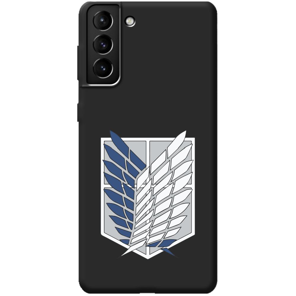 Чехол BoxFace Samsung G996 Galaxy S21 Plus Атака Титанов Крылья Свободы Черный силикон (41718-bk88-44006)