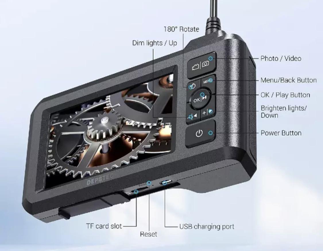 Промышленный эндоскоп с экраном DEPSTECH DS300 5,5 мм 5 м (6672) - фото 4