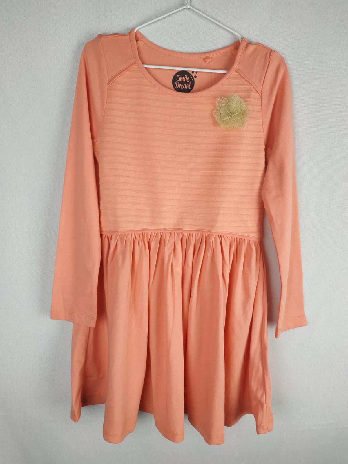 Сукня з довгим рукавом C&A для дівчинки 116 розмір Кораловий (1245320)