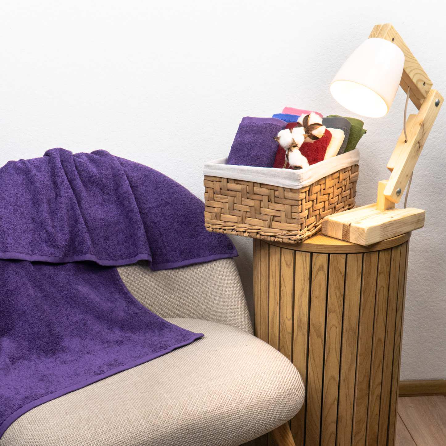 Набор полотенец махровых GM Textile 50х90 см/70х140 см 2 шт. Фиолетовый (400k140i90-Fiolet) - фото 7 Набор полотенец махровых GM Textile 50х90 см/70х140 см 2 шт. Фиолетовый (400k140i90-Fiolet) - фото 7