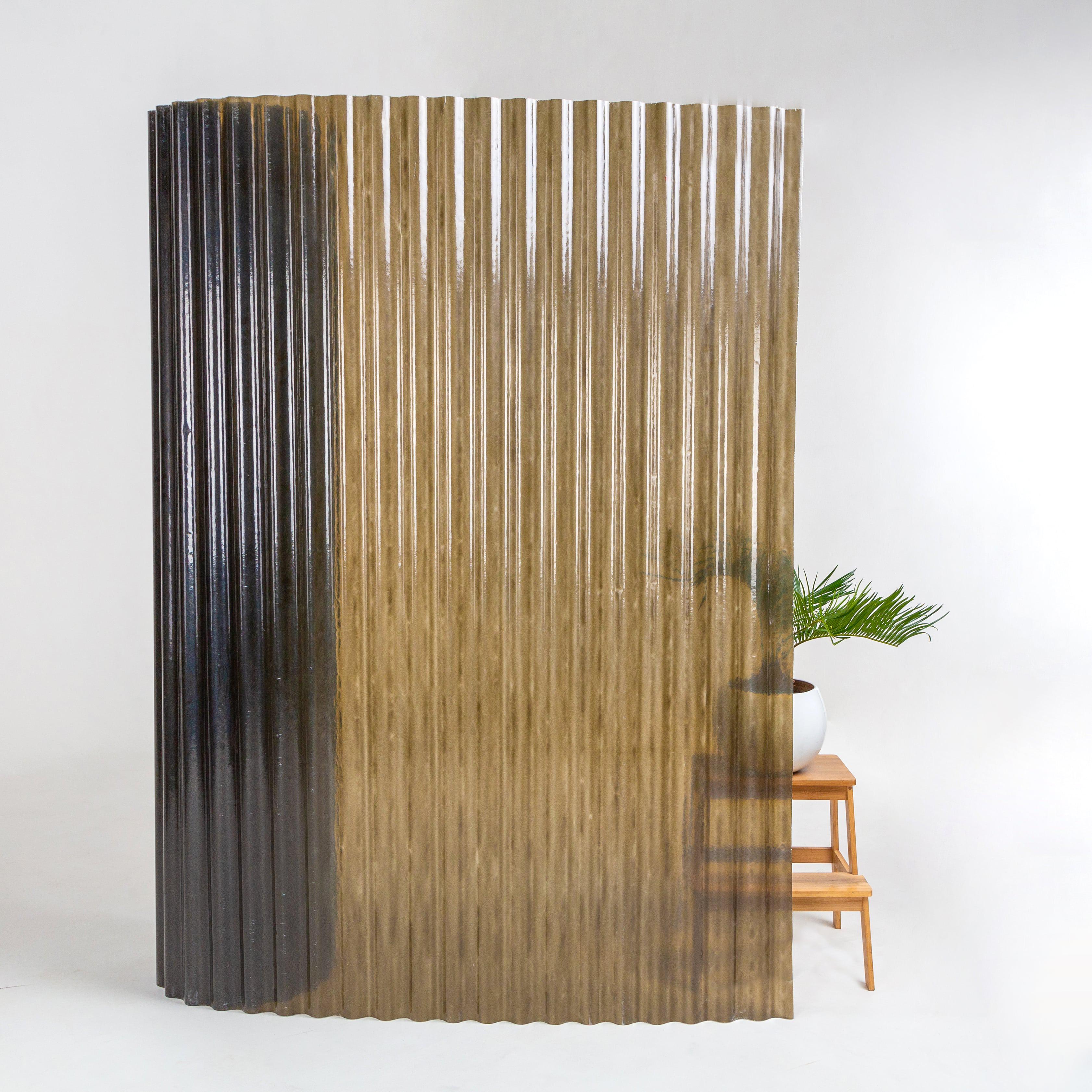 Шифер в рулонах пластиковый гофрированный PolyRoll "Усиленный" 2,5 м Коричневый