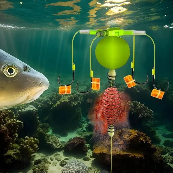 Набір годівниць з гачками з грузилом для вилову риби на глибині №5 3 шт. (Y02266-2) - фото 2 Набір годівниць з гачками з грузилом для вилову риби на глибині №5 3 шт. (Y02266-2) - фото 2