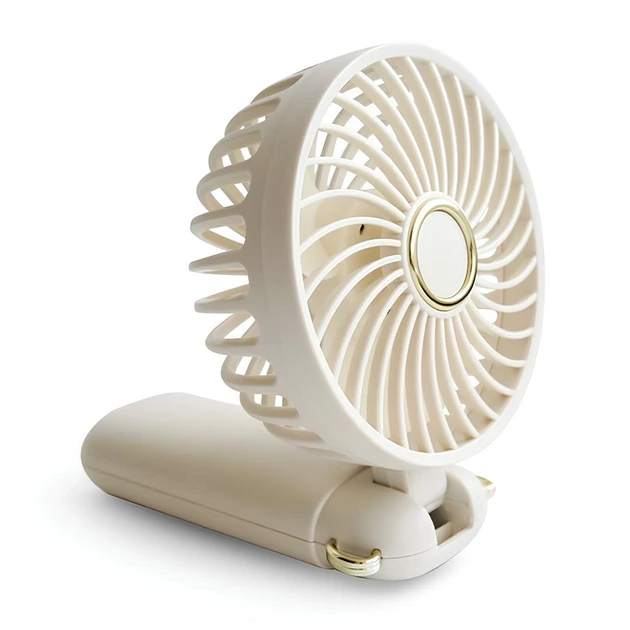 Вентилятор ручний акумуляторний LCD зарядка Type-C Бежевий (2612940101) - фото 4 Вентилятор ручний акумуляторний LCD зарядка Type-C Бежевий (2612940101) - фото 4