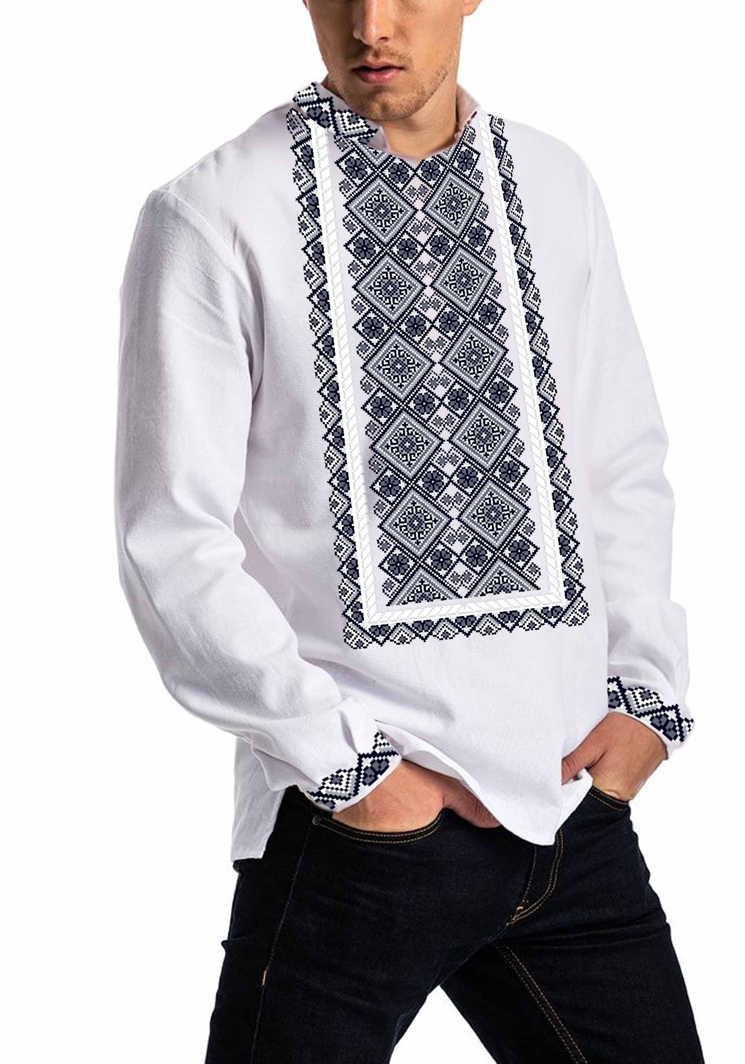 Заготовка для вишивки нитками або бісером сорочка габардин (СЧГ-328)