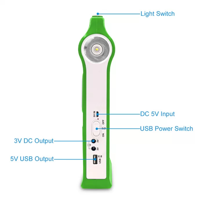 Ліхтар SmartUs MD15329 Power Bank із сонячною панеллю лампочки 2 шт. (EP-038A) - фото 2