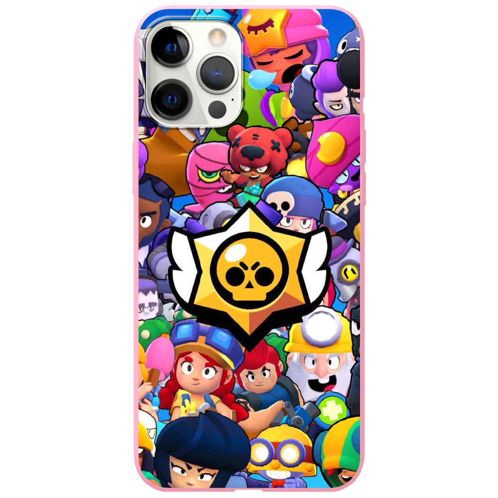 Чехол BoxFace iPhone 12 Pro Brawl Stars Розовый силикон (41086-up2389-43059)