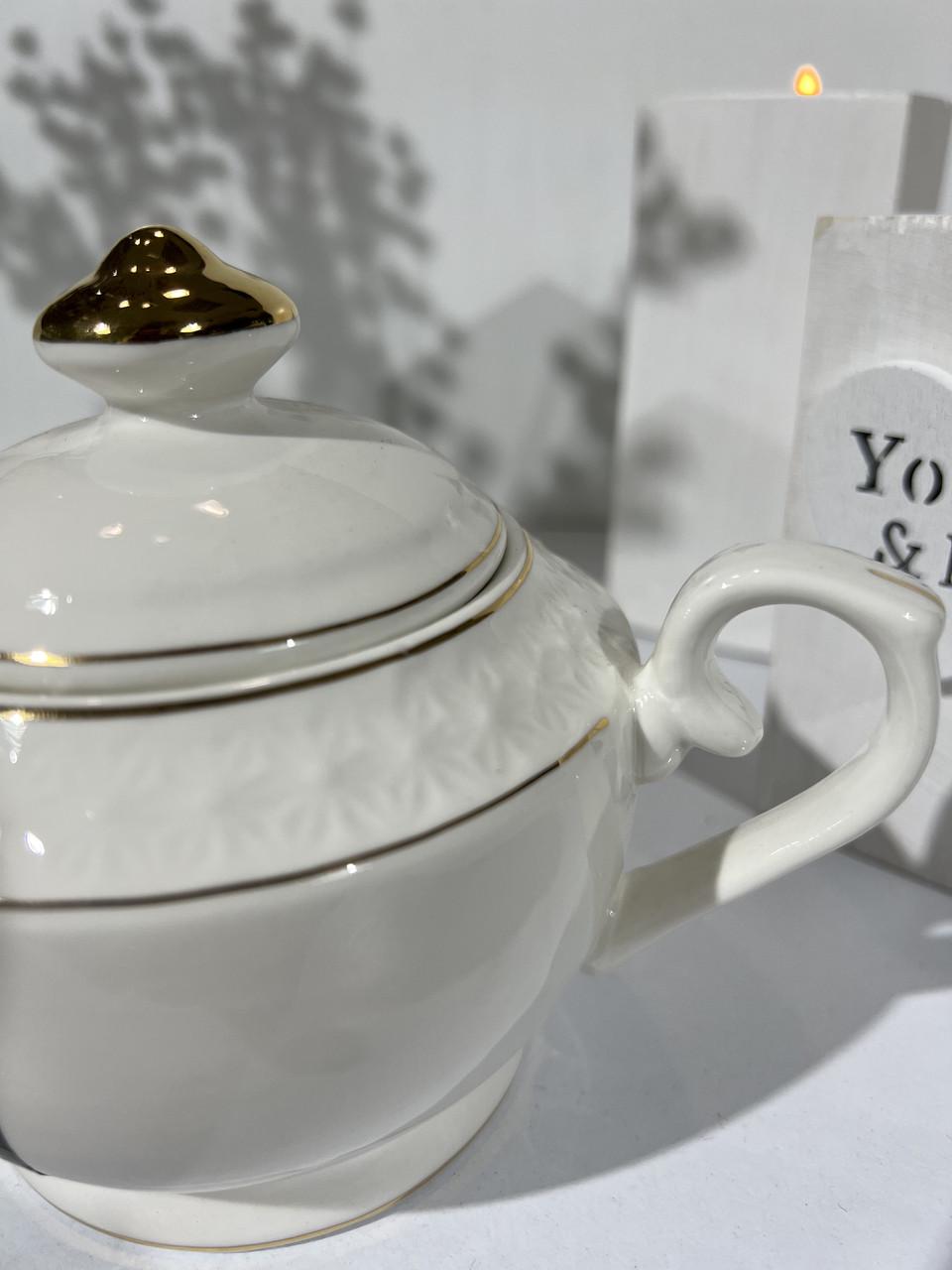 Сахарница фарфоровая Interos Снежная Королева с крышкой 500 мл Белый (933511-А) - фото 2 Сахарница фарфоровая Interos Снежная Королева с крышкой 500 мл Белый (933511-А) - фото 2