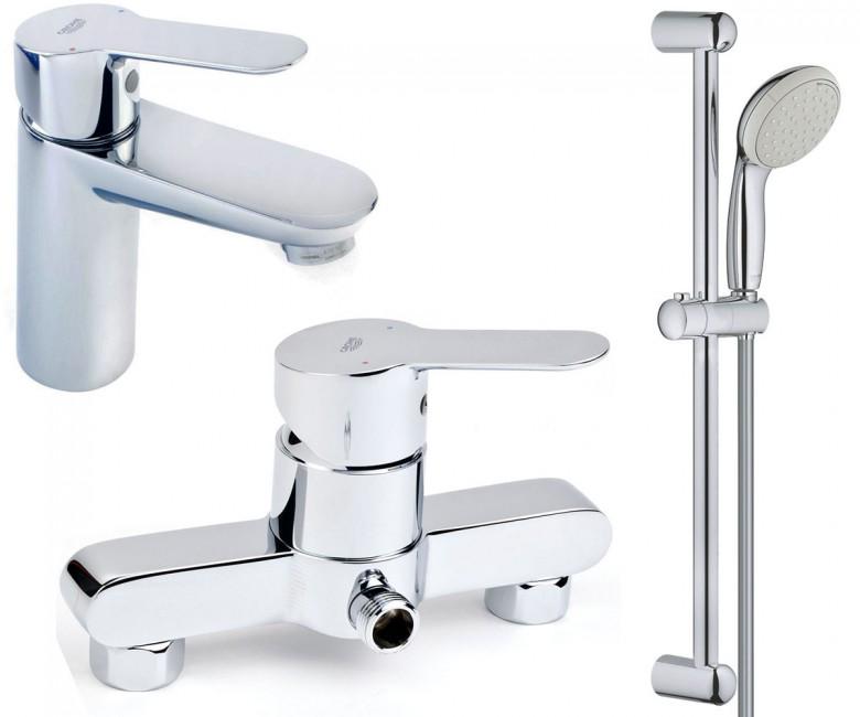 Набор смесителей для ванной комнаты Grohe BAU EDGE 123208S Хром (84226)