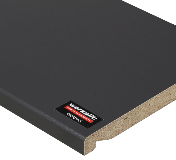 Підвіконня WERZALIT Compact дерев'яне 150 мм Темно-сірий (2726067226) - фото 2