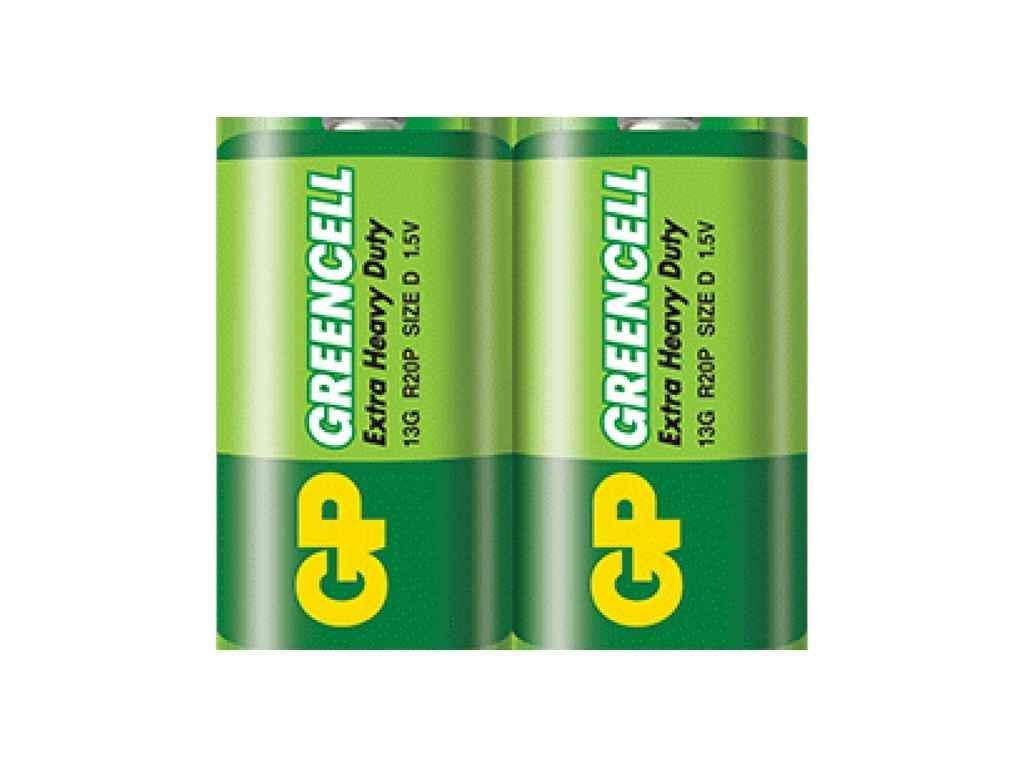 Батарейка Greencell R20 1,5V солевая 13G-S2 2 шт. (1017300)
