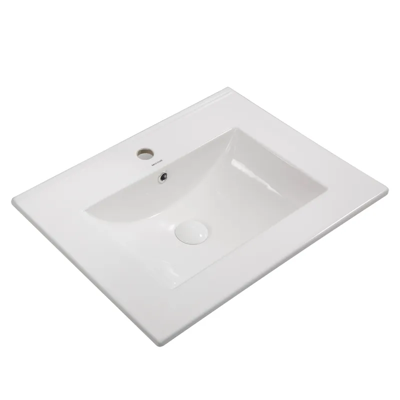 Раковина мебельная MIXXUS PREMIUM CUBIC-1501 610х460х170 мм с отверстием под смеситель и переливом (27097162)