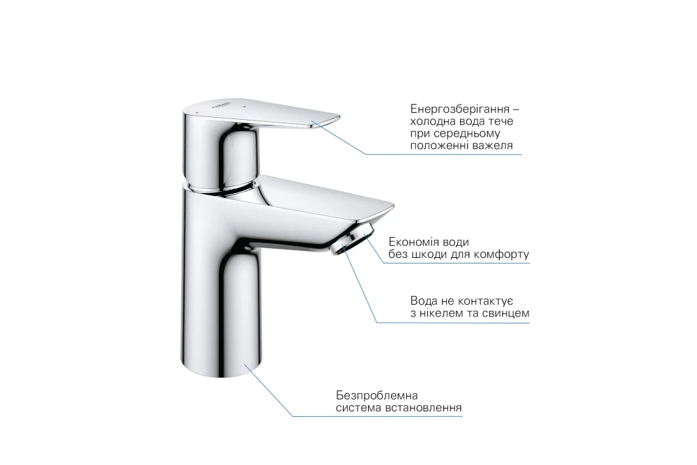 Набір змішувачів для ванної кімнати Grohe QuickFix StartEdge S-Size UA202502SE 3в1 (374082) - фото 6