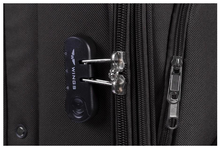 Валіза текстильна Wings 6802 M на 2 колесах Сірий (CETKNWI6802MS2SER) - фото 7