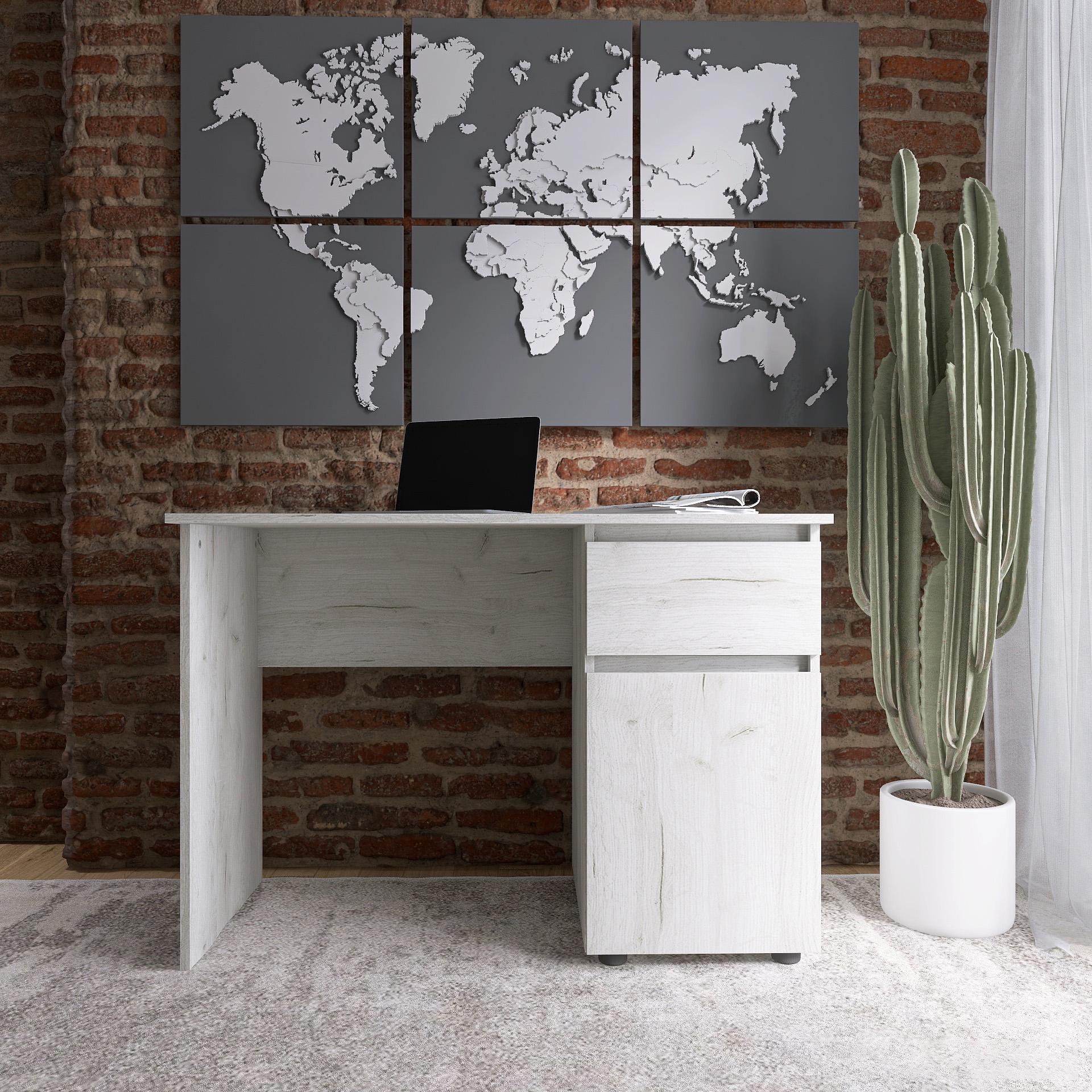 Компьютерный стол Everest Лайт СЛ-1 тумба правая 1100х550х770 мм Крафт белый (11406) - фото 2 Компьютерный стол Everest Лайт СЛ-1 тумба правая 1100х550х770 мм Крафт белый (11406) - фото 2