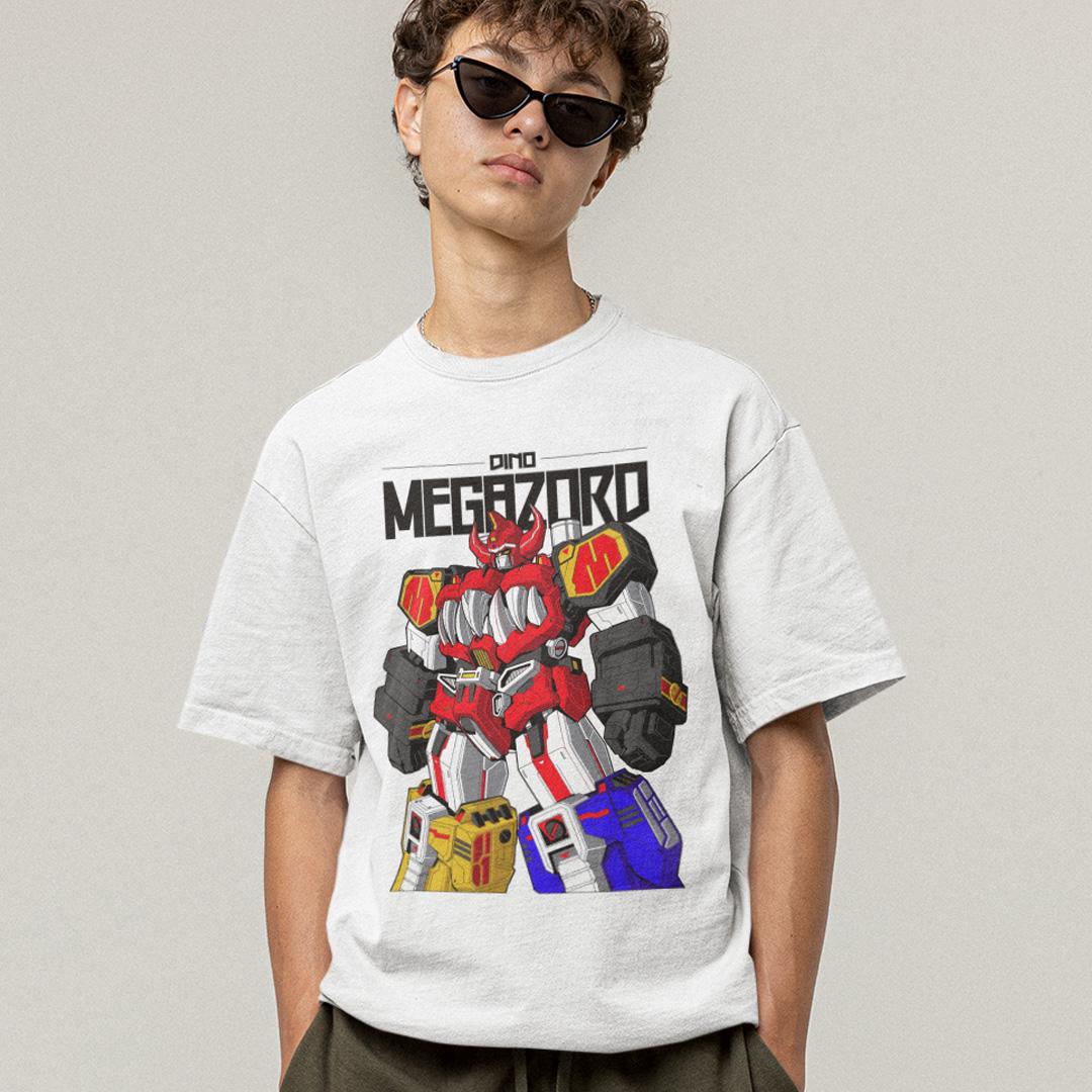 Футболка унисекс Power Rangers Dino Megazord wht M Белый (0000012652)