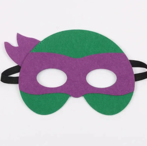 Маска детская Черепашка Ниндзя 15x10 см Зелено-фиолетовый (125413)