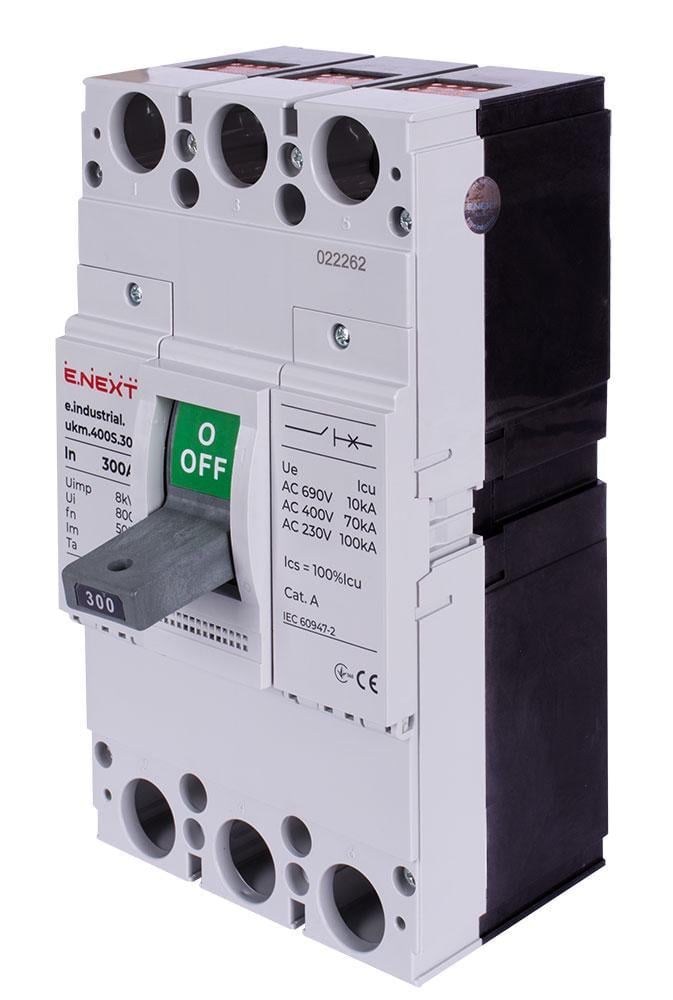 Автоматичний вимикач E.NEXT e.industrial.ukm.400S.300 3Р 300А 70кА (i0010027)
