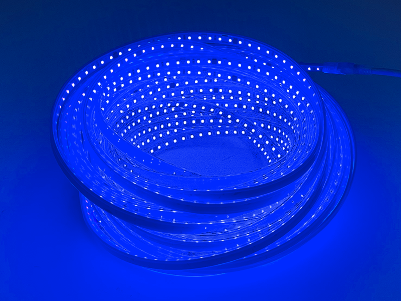 Светодиодная лента AVT 2835 120 LED 11х5,5 мм 220 В 9 Вт/м IP65 17-B Синий (7686)