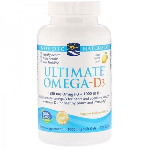 Омега 3 Nordic Naturals Ultimate Omega-D3 1000 мг 120 Soft Gels Great Lemon taste