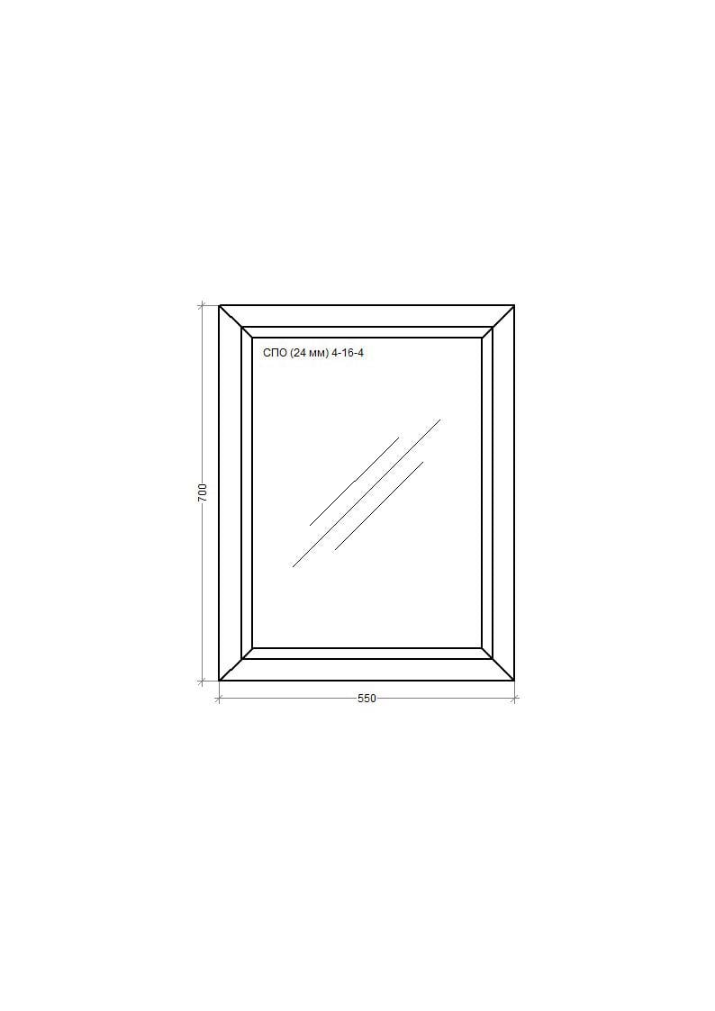 Вікно металопластикове WDS MiroPlast глухе 550х700 мм (M.0.24.55.70 ) - фото 2 Вікно металопластикове WDS MiroPlast глухе 550х700 мм (M.0.24.55.70 ) - фото 2
