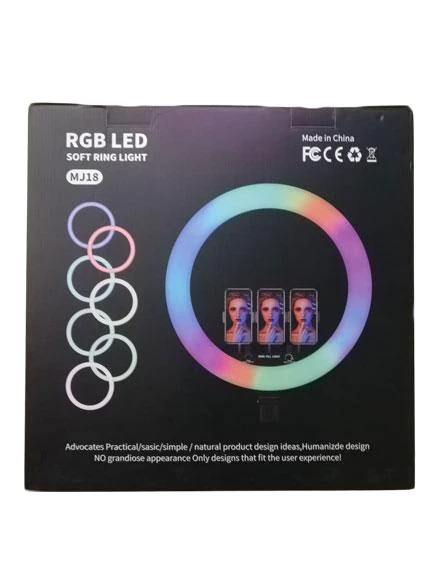 Лампа кільцева RGB Ring Light LED 3 кріплення MJ-18 55,5 см (1762949408) - фото 10