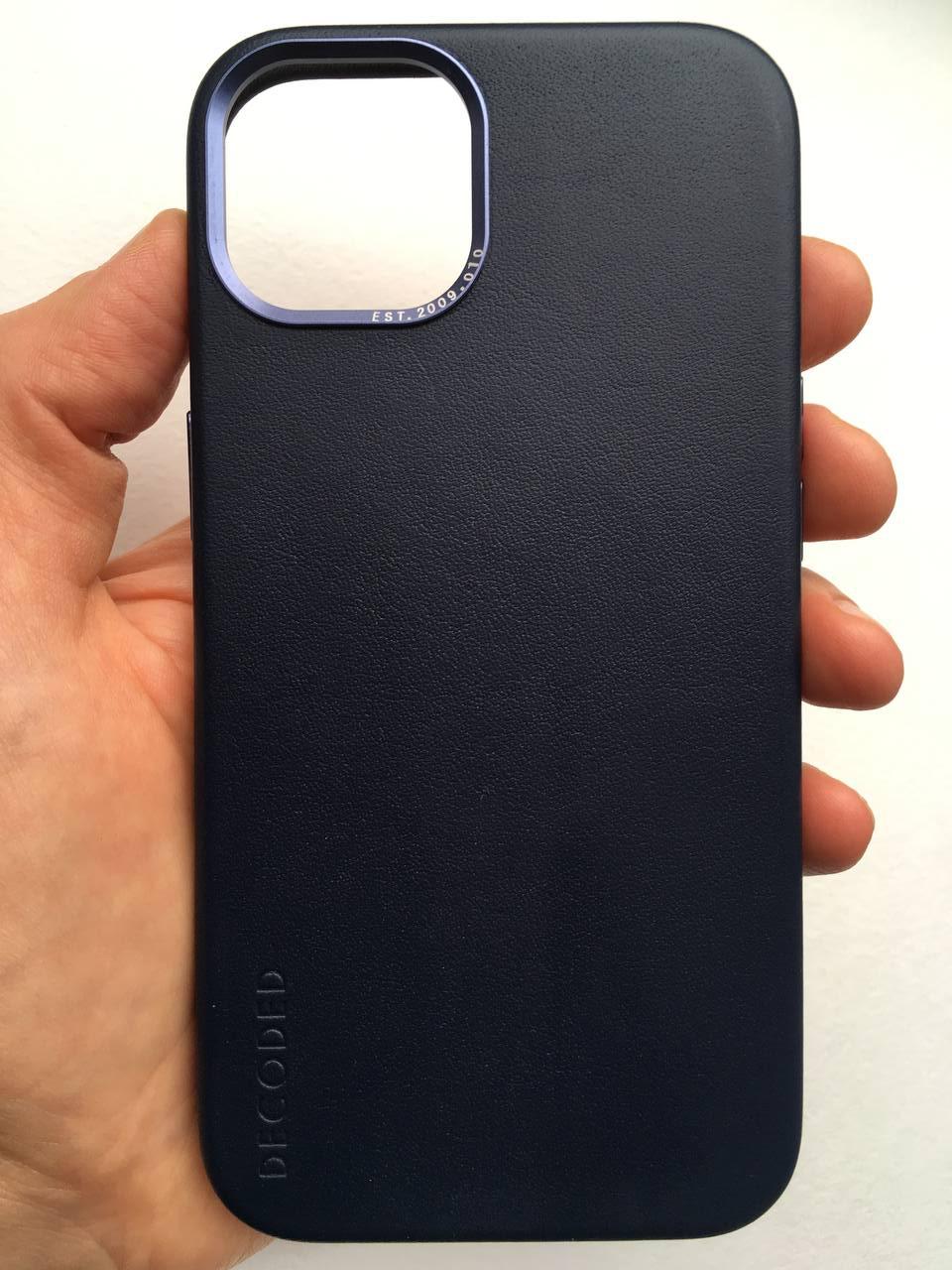 Чохол оригінальний шкіряний Decoded Leather Case MagSafe для Apple Iphone 13 (6.1") Matt Navy Blue - фото 4