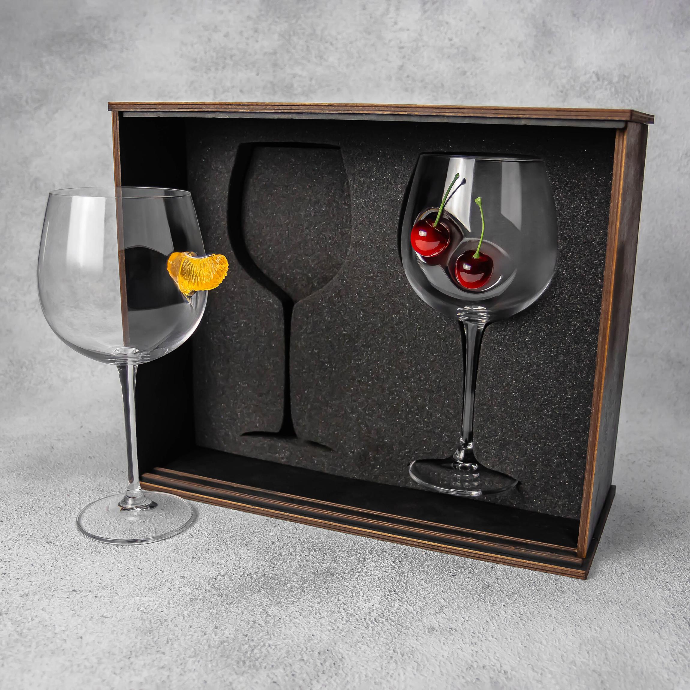 Келихи коктейльні VSKLO з вишнею та мандарином 670 мл 2 шт. (31548684)