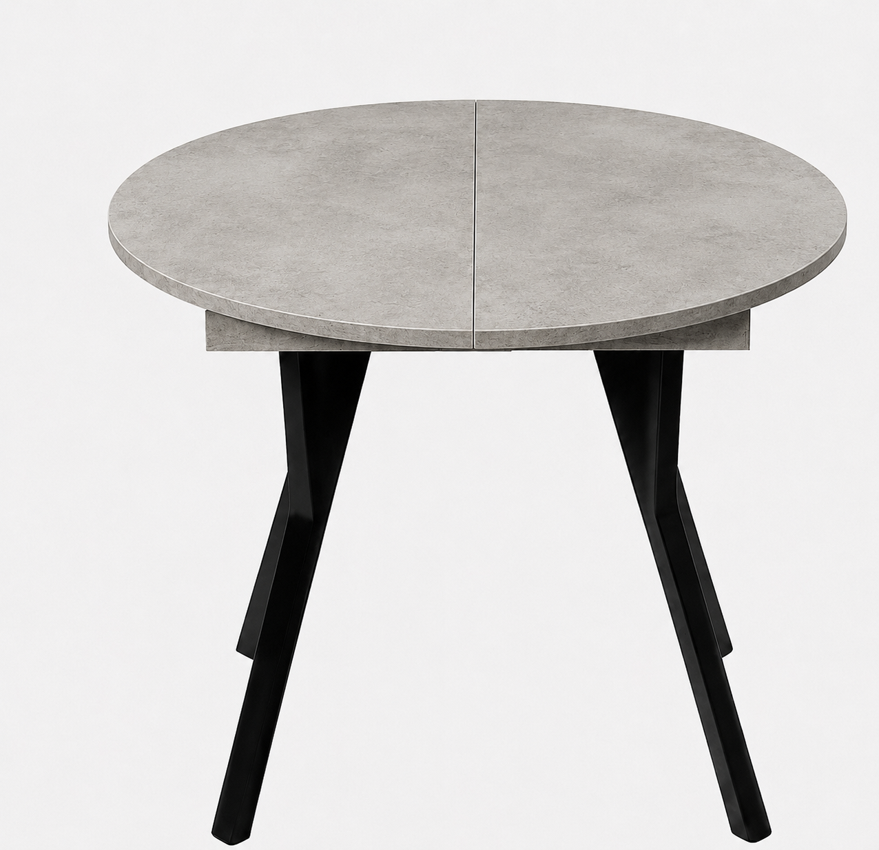 Обеденный стол Fusion Furniture Рондо 900 Черный/Бетонный камень